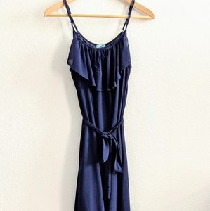 Navy Blue High-low Dress
